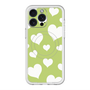 スリムプロテクションプレミアムケース with MagSafe［ Dot Hearts - Green ］