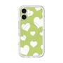 スリムプロテクションプレミアムケース with MagSafe［ Dot Hearts - Green ］