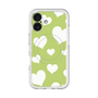 スリムプロテクションプレミアムケース with MagSafe［ Dot Hearts - Green ］