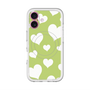 スリムプロテクションプレミアムケース with MagSafe［ Dot Hearts - Green ］