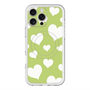 スリムプロテクションプレミアムケース with MagSafe［ Dot Hearts - Green ］