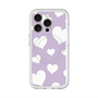 スリムプロテクションプレミアムケース with MagSafe［ Dot Hearts - Purple ］