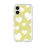 スリムプロテクションプレミアムケース with MagSafe［ Dot Hearts - Yellow ］