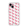 スリムプロテクションプレミアムケース with MagSafe［ Stripe Hearts - Pink ］