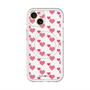 スリムプロテクションプレミアムケース with MagSafe［ Stripe Hearts - Pink ］