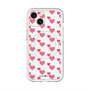スリムプロテクションプレミアムケース with MagSafe［ Stripe Hearts - Pink ］