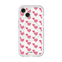 スリムプロテクションプレミアムケース with MagSafe［ Stripe Hearts - Pink ］