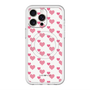 スリムプロテクションプレミアムケース with MagSafe［ Stripe Hearts - Pink ］