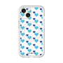 スリムプロテクションプレミアムケース with MagSafe［ Stripe Hearts - Blue ］