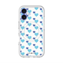 スリムプロテクションプレミアムケース with MagSafe［ Stripe Hearts - Blue ］