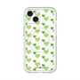 スリムプロテクションプレミアムケース with MagSafe［ Stripe Hearts - Green ］