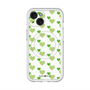 スリムプロテクションプレミアムケース with MagSafe［ Stripe Hearts - Green ］