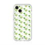 スリムプロテクションプレミアムケース with MagSafe［ Stripe Hearts - Green ］