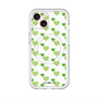 スリムプロテクションプレミアムケース with MagSafe［ Stripe Hearts - Green ］