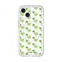 スリムプロテクションプレミアムケース with MagSafe［ Stripe Hearts - Green ］