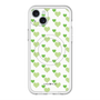 スリムプロテクションプレミアムケース with MagSafe［ Stripe Hearts - Green ］