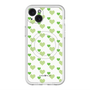 スリムプロテクションプレミアムケース with MagSafe［ Stripe Hearts - Green ］