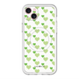 スリムプロテクションプレミアムケース with MagSafe［ Stripe Hearts - Green ］