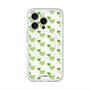 スリムプロテクションプレミアムケース with MagSafe［ Stripe Hearts - Green ］