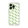 スリムプロテクションプレミアムケース with MagSafe［ Stripe Hearts - Green ］