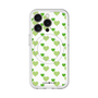 スリムプロテクションプレミアムケース with MagSafe［ Stripe Hearts - Green ］