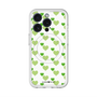 スリムプロテクションプレミアムケース with MagSafe［ Stripe Hearts - Green ］