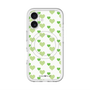 スリムプロテクションプレミアムケース with MagSafe［ Stripe Hearts - Green ］