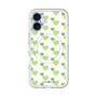 スリムプロテクションプレミアムケース with MagSafe［ Stripe Hearts - Green ］