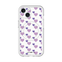 スリムプロテクションプレミアムケース with MagSafe［ Stripe Hearts - Purple ］