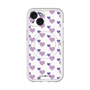 スリムプロテクションプレミアムケース with MagSafe［ Stripe Hearts - Purple ］