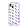 スリムプロテクションプレミアムケース with MagSafe［ Stripe Hearts - Purple ］