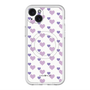 スリムプロテクションプレミアムケース with MagSafe［ Stripe Hearts - Purple ］