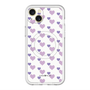 スリムプロテクションプレミアムケース with MagSafe［ Stripe Hearts - Purple ］