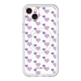 スリムプロテクションプレミアムケース with MagSafe［ Stripe Hearts - Purple ］