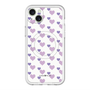 スリムプロテクションプレミアムケース with MagSafe［ Stripe Hearts - Purple ］