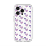 スリムプロテクションプレミアムケース with MagSafe［ Stripe Hearts - Purple ］