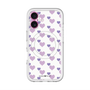 スリムプロテクションプレミアムケース with MagSafe［ Stripe Hearts - Purple ］