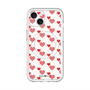スリムプロテクションプレミアムケース with MagSafe［ Stripe Hearts - Red ］