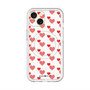 スリムプロテクションプレミアムケース with MagSafe［ Stripe Hearts - Red ］