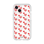 スリムプロテクションプレミアムケース with MagSafe［ Stripe Hearts - Red ］