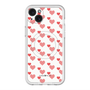 スリムプロテクションプレミアムケース with MagSafe［ Stripe Hearts - Red ］