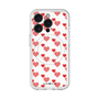 スリムプロテクションプレミアムケース with MagSafe［ Stripe Hearts - Red ］