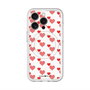 スリムプロテクションプレミアムケース with MagSafe［ Stripe Hearts - Red ］