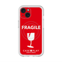 スリムプロテクションプレミアムケース with MagSafe［ FRAGILE - Red ］