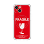 スリムプロテクションプレミアムケース with MagSafe［ FRAGILE - Red ］