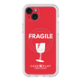 スリムプロテクションプレミアムケース with MagSafe［ FRAGILE - Red ］