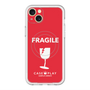 スリムプロテクションプレミアムケース with MagSafe［ FRAGILE - Red ］