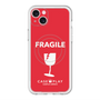 スリムプロテクションプレミアムケース with MagSafe［ FRAGILE - Red ］