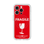 スリムプロテクションプレミアムケース with MagSafe［ FRAGILE - Red ］