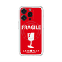 スリムプロテクションプレミアムケース with MagSafe［ FRAGILE - Red ］